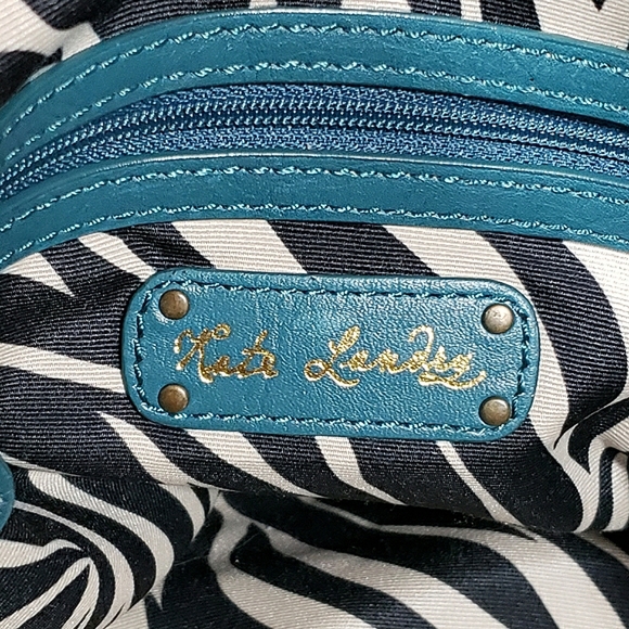 Kate Landry Turquoise Leather Large Satchel EUC - Picture 8 of 8
